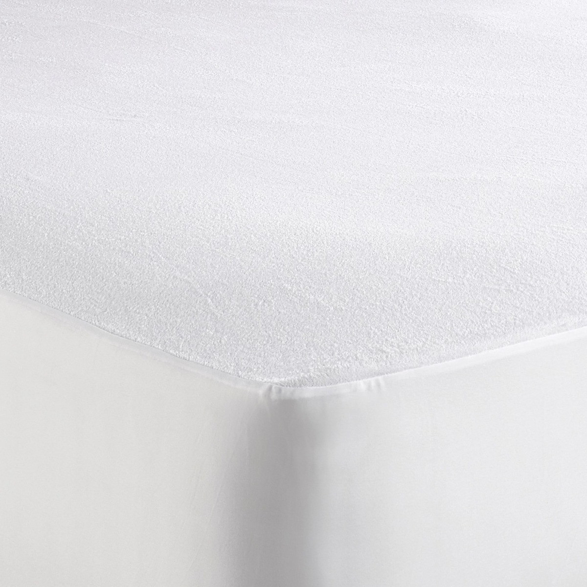 Terry Waterproof Mattress Protector - White>