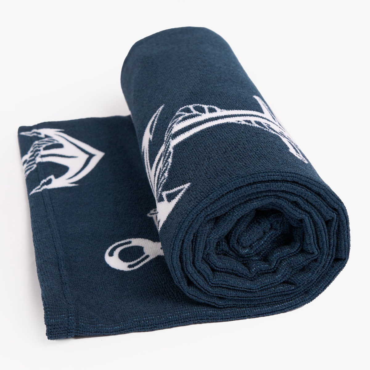 OHS Anchor Print Beach Towel - Navy Blue>