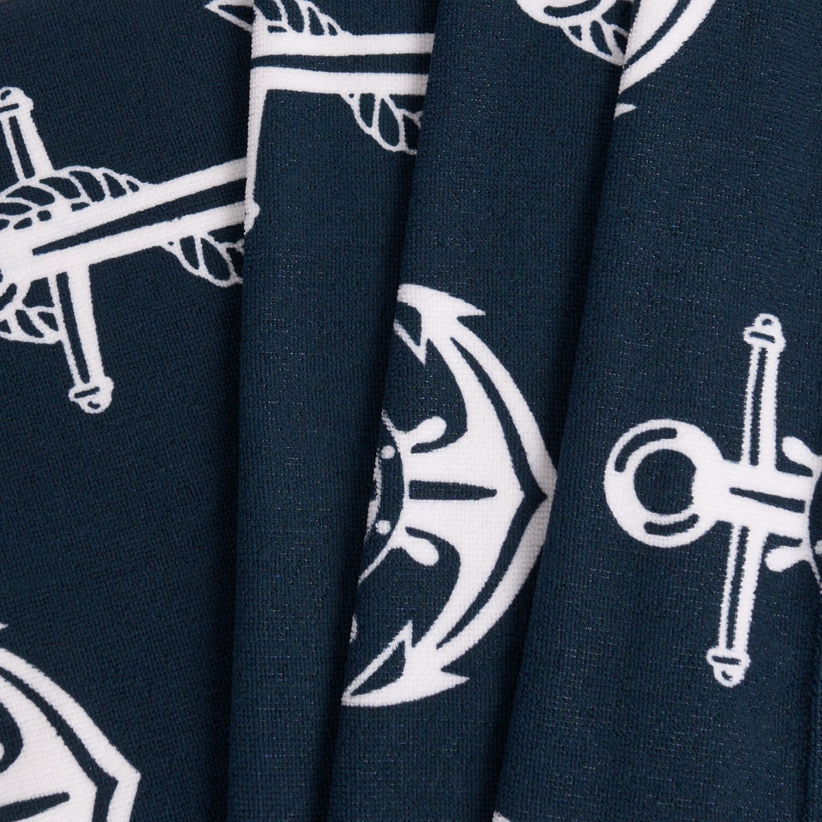 OHS Anchor Print Beach Towel - Navy Blue>