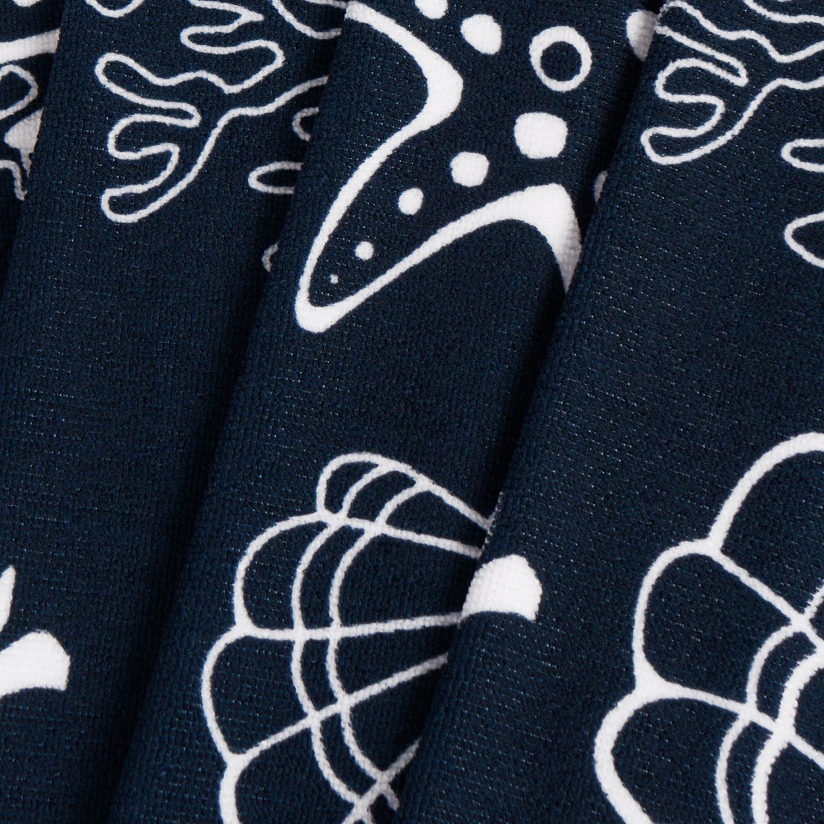 OHS Sea Print Beach Towel - Navy Blue>