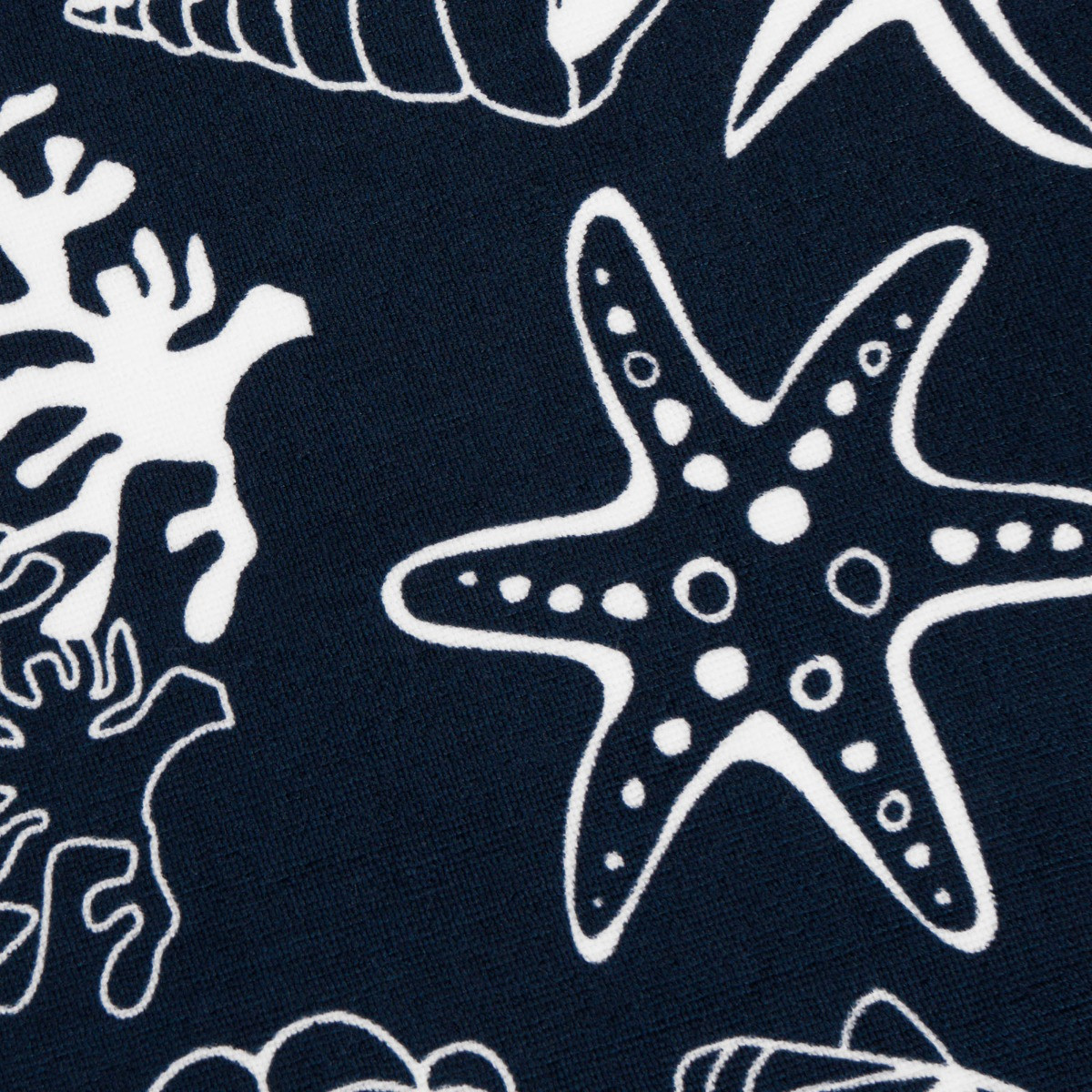 OHS Sea Print Beach Towel - Navy Blue>