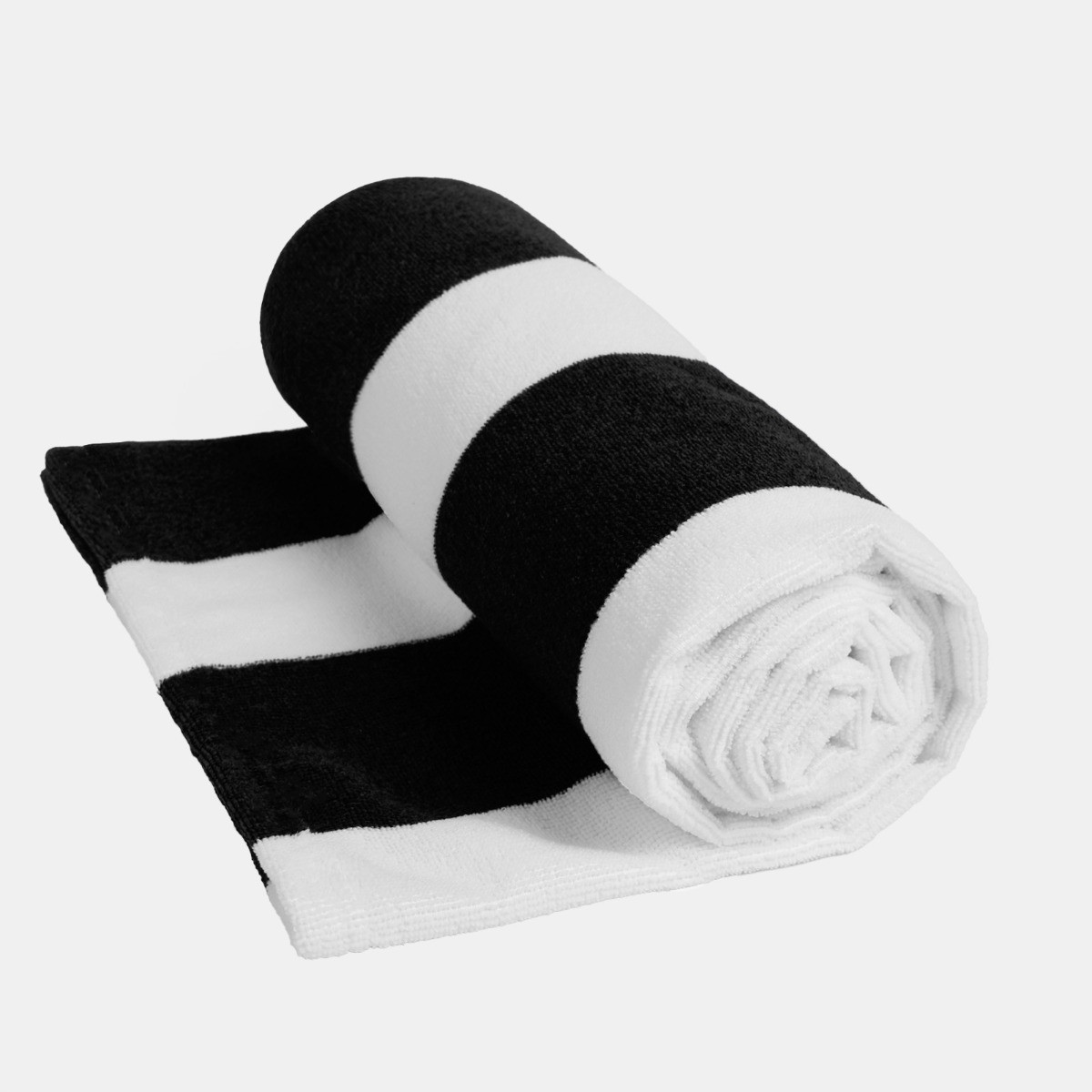 OHS Vertical Stripe Beach Towel - Black>