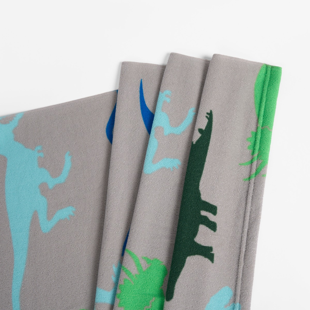 OHS Dino Print Beach Towel - Grey>