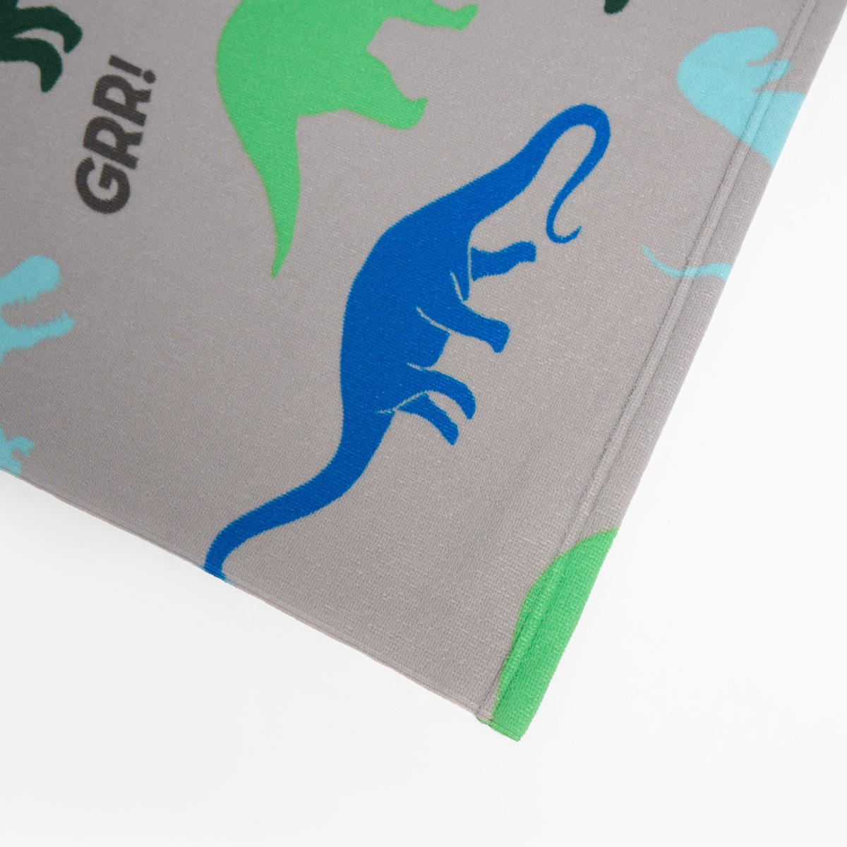 OHS Dino Print Beach Towel - Grey>