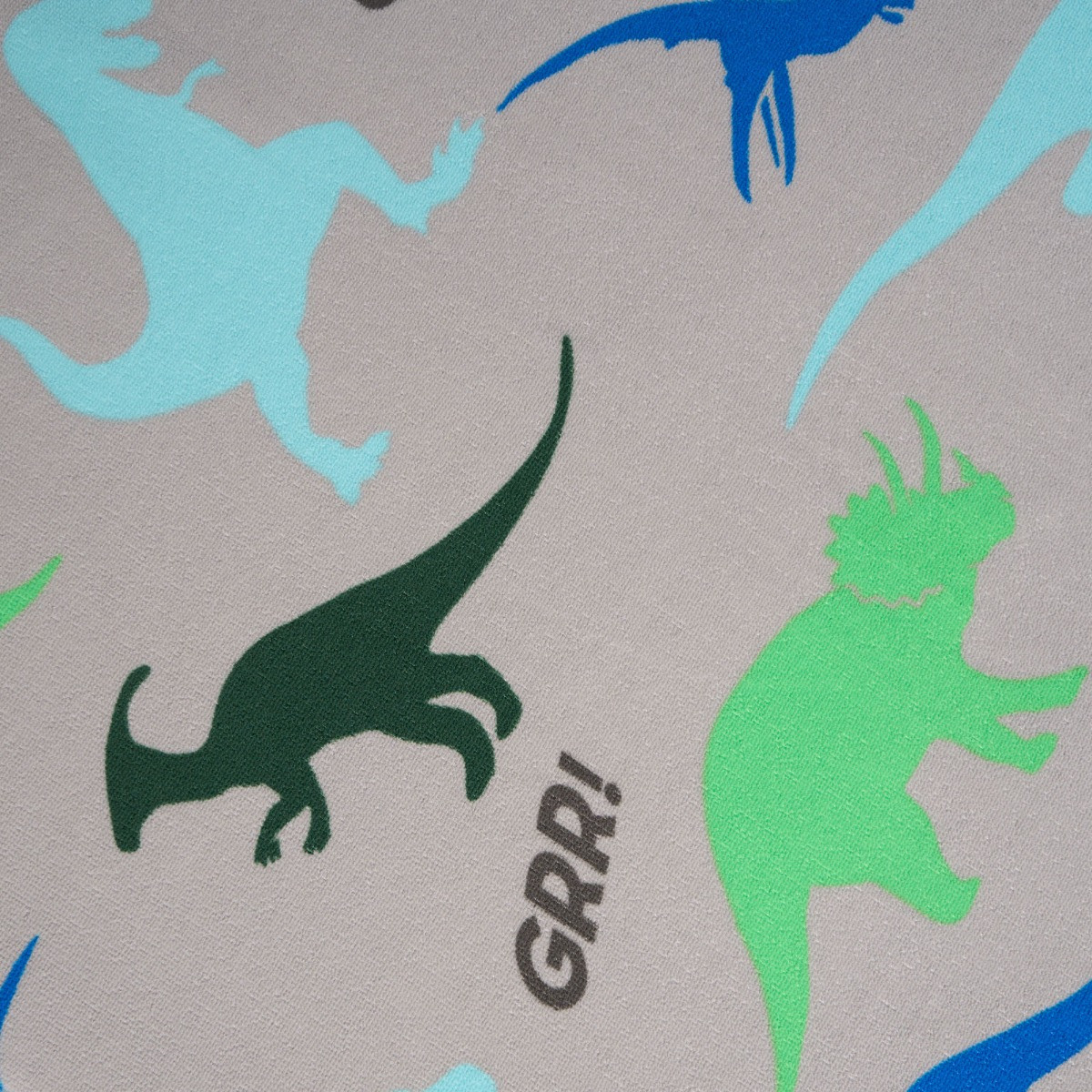 OHS Dino Print Beach Towel - Grey>