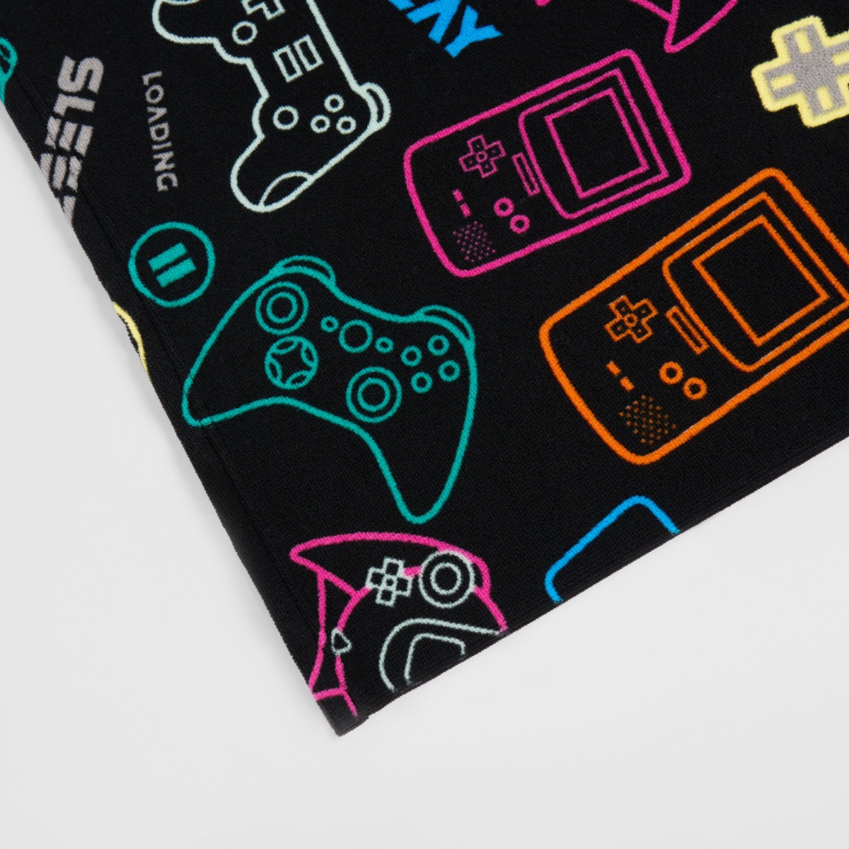 OHS Gaming Print Beach Towel - Black>