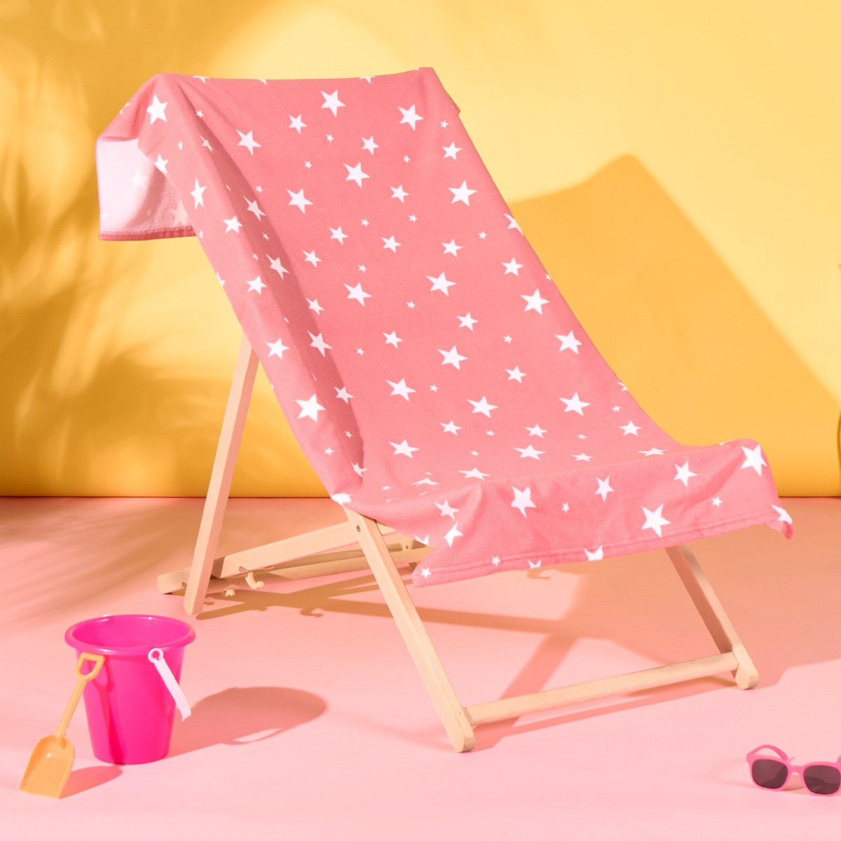 OHS Star Print Beach Towel - Blush>