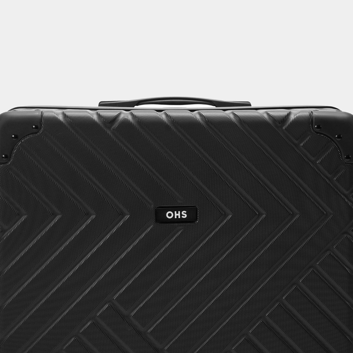 OHS 4 Wheel Hard Shell Suitcase, Black - 3 Pack>