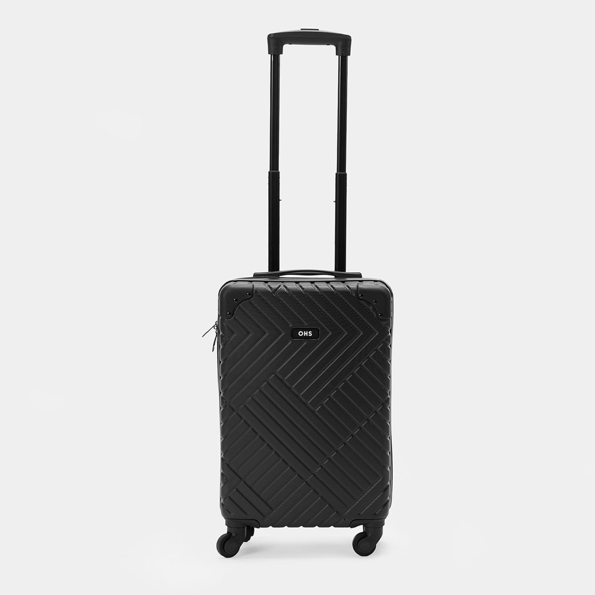 OHS 4 Wheel Hard Shell Suitcase, Black - Cabin>