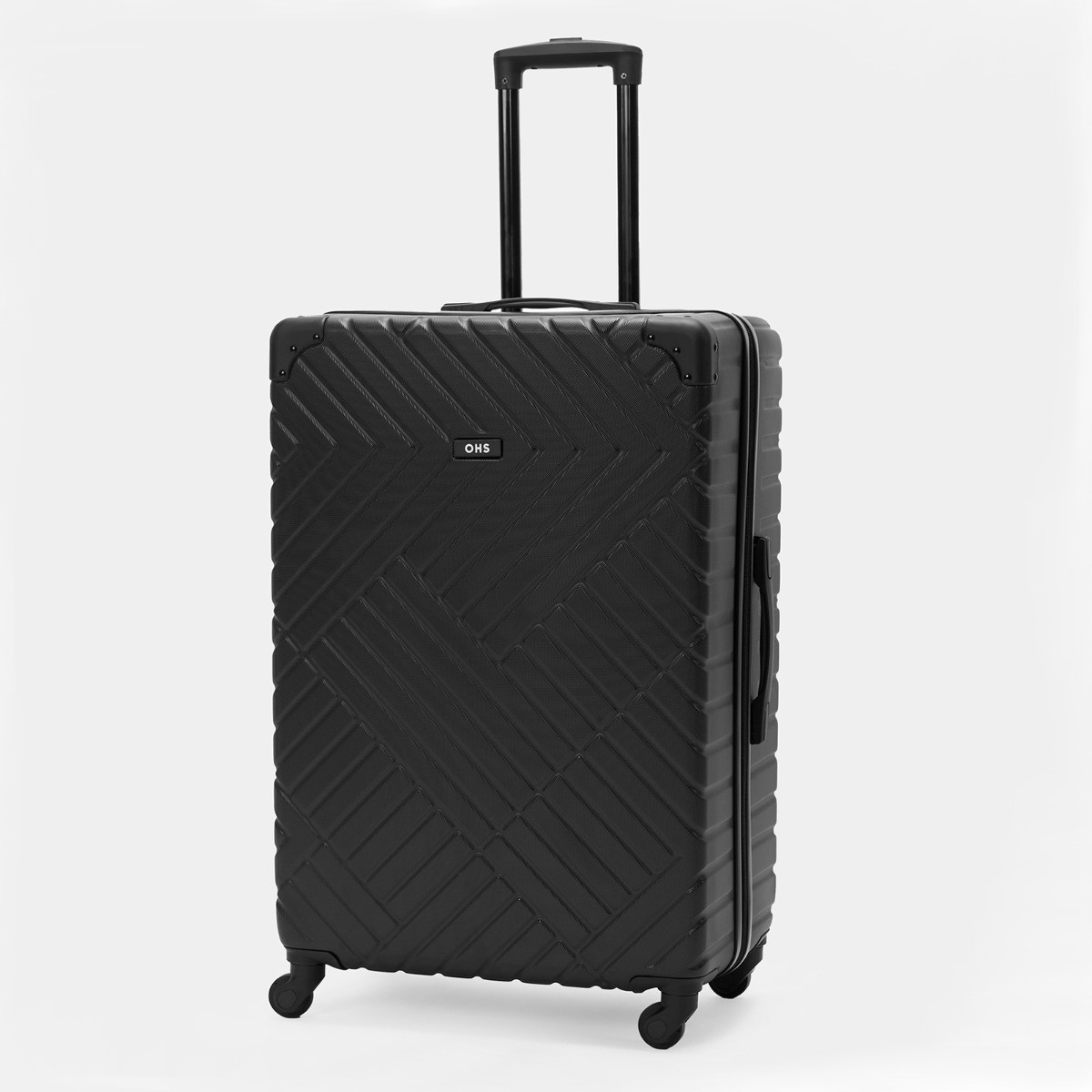 OHS 4 Wheel Hard Shell Suitcase, Black - Large>