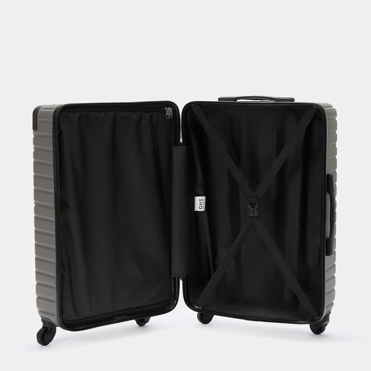 OHS 4 Wheel Hard Shell Suitcase, Grey - Medium>