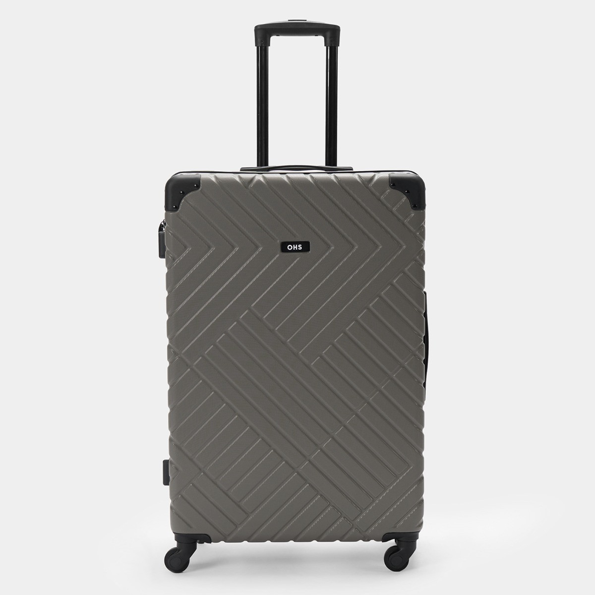 Grey 4 cheap wheel suitcase