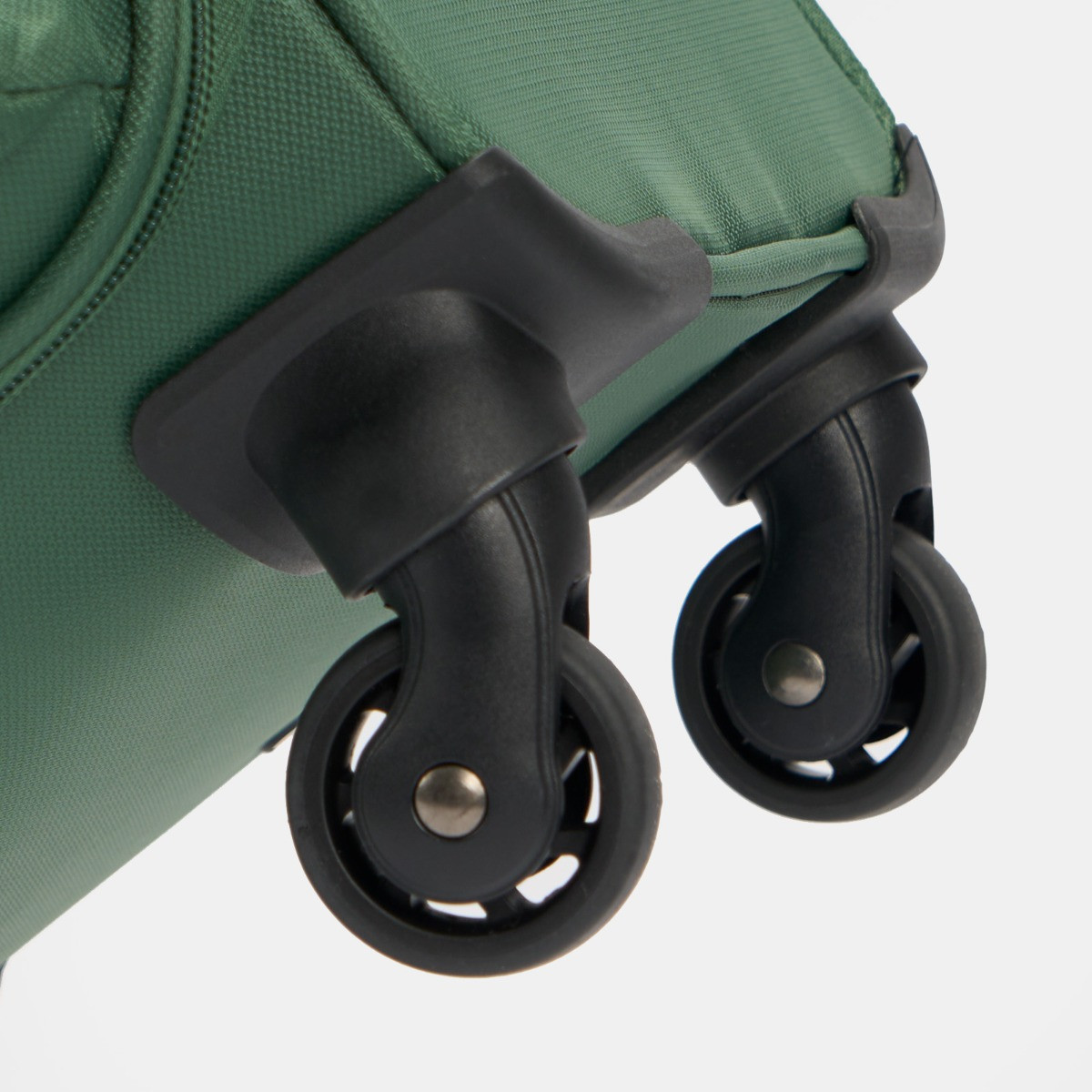 OHS 4 Wheel Soft Shell Lightweight Suitcase, Green - 3 Pack>