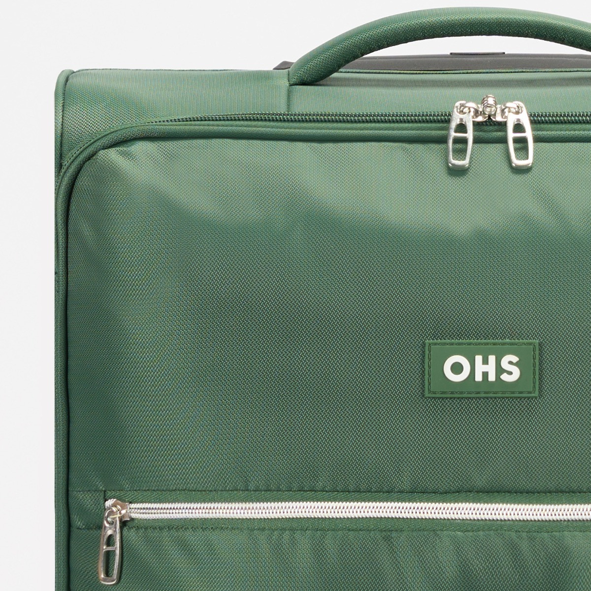 OHS 4 Wheel Soft Shell Lightweight Suitcase, Green - Large>