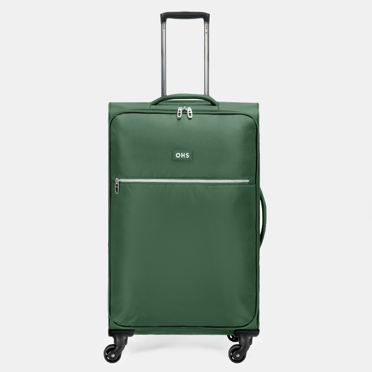 OHS 4 Wheel Soft Shell Lightweight Suitcase, Green - Large>