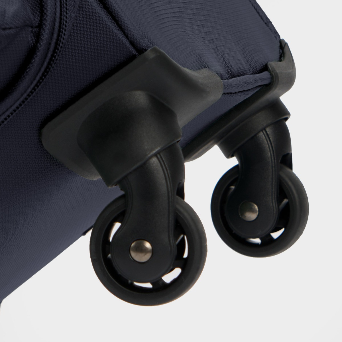 OHS 4 Wheel Soft Shell Lightweight Suitcase, Navy - 3 Pack>