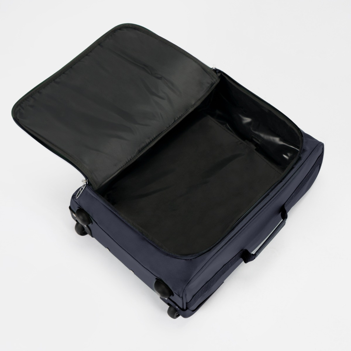 OHS 4 Wheel Soft Shell Lightweight Suitcase, Navy - 3 Pack>