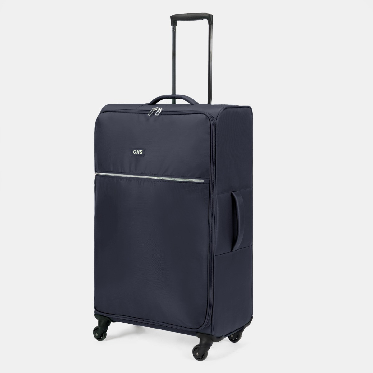 OHS 4 Wheel Soft Shell Lightweight Suitcase, Navy - Large>