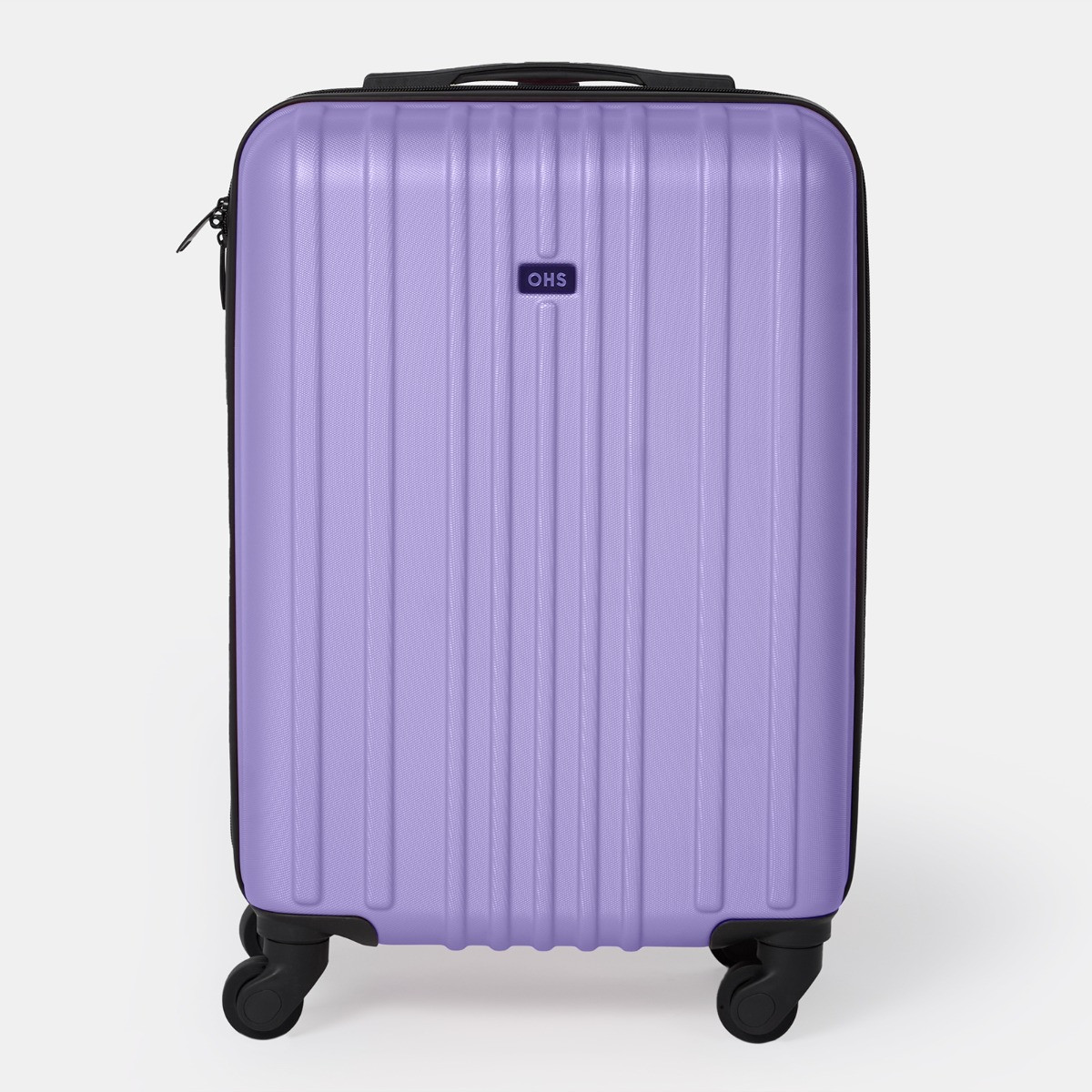 OHS 4 Wheel Hard Shell Suitcase, Lilac Purple - 3 Pack>