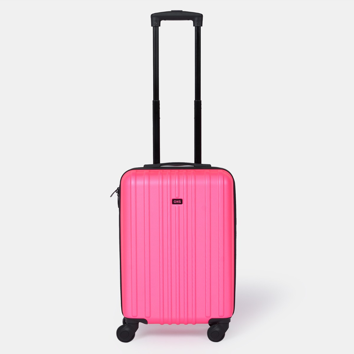 OHS 4 Wheel Hard Shell Suitcase, Fuchsia Pink - 3 Pack>