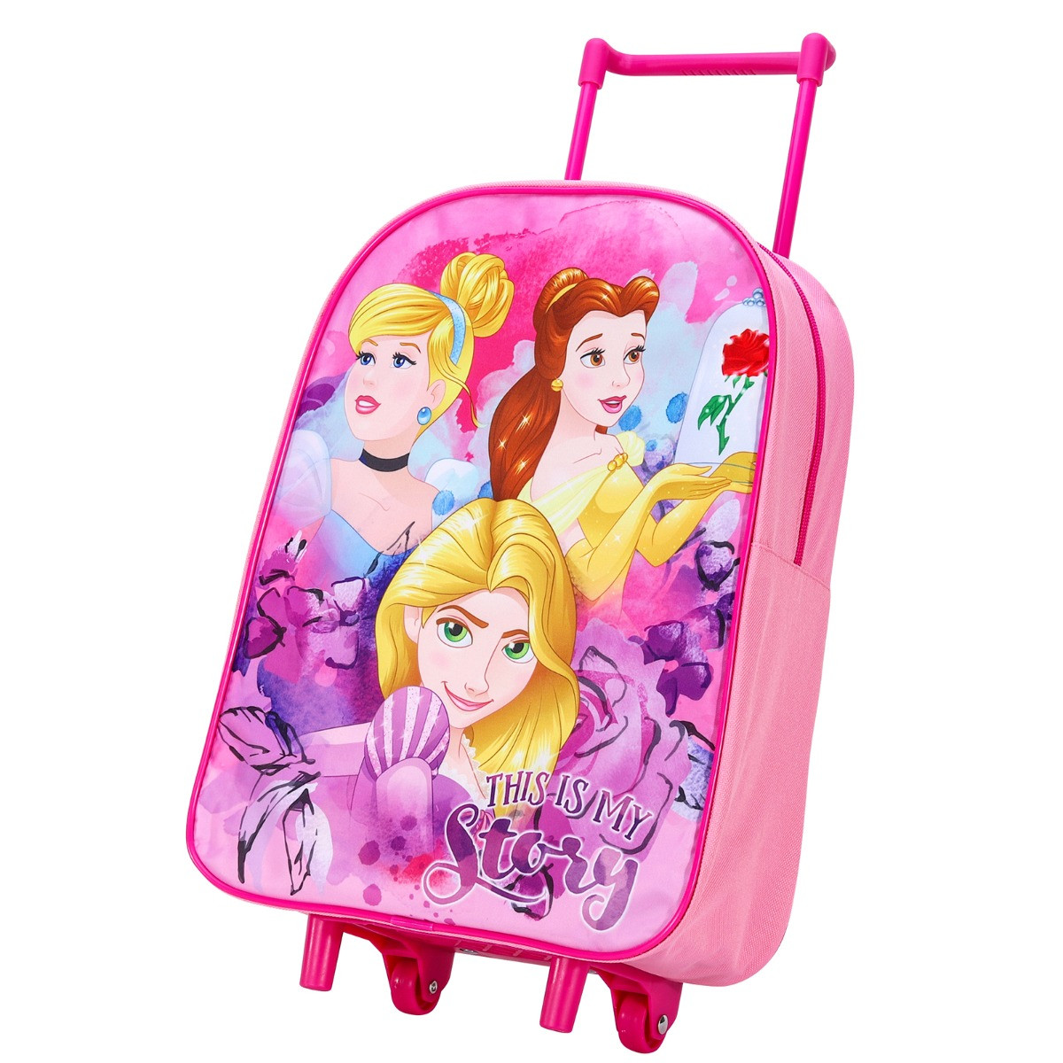 Kids 2 Wheel Disney Princess Trolley Bag - Pink>