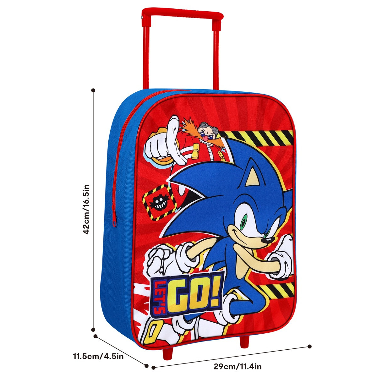 Kids 2 Wheel Sonic Trolley Bag - Red>