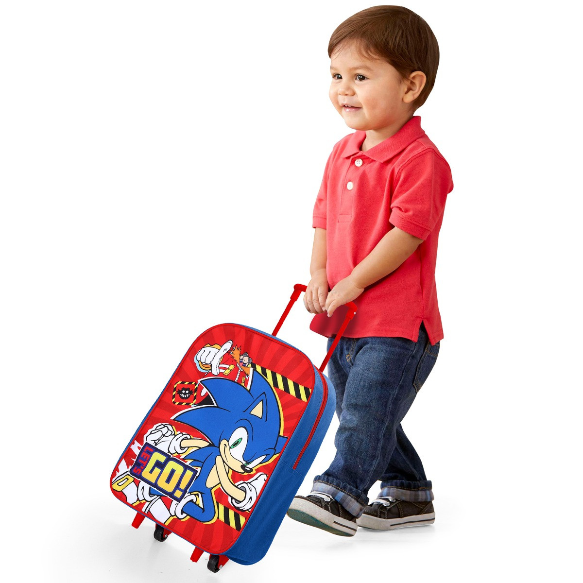 Kids 2 Wheel Sonic Trolley Bag - Red>