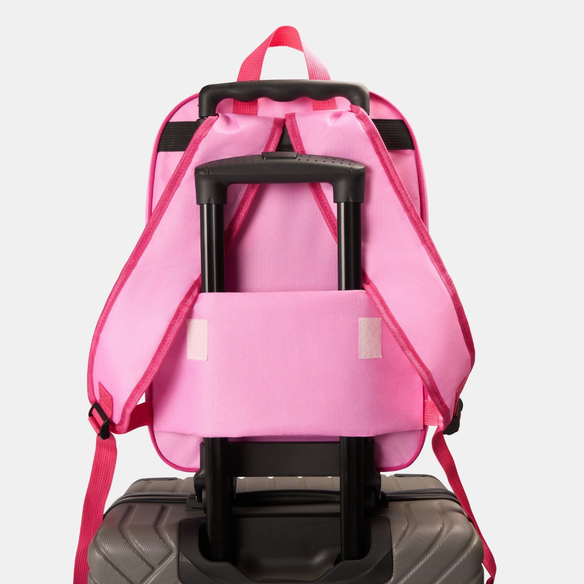 OHS Kids Unicorn Print Trolley Backpack - Pink>