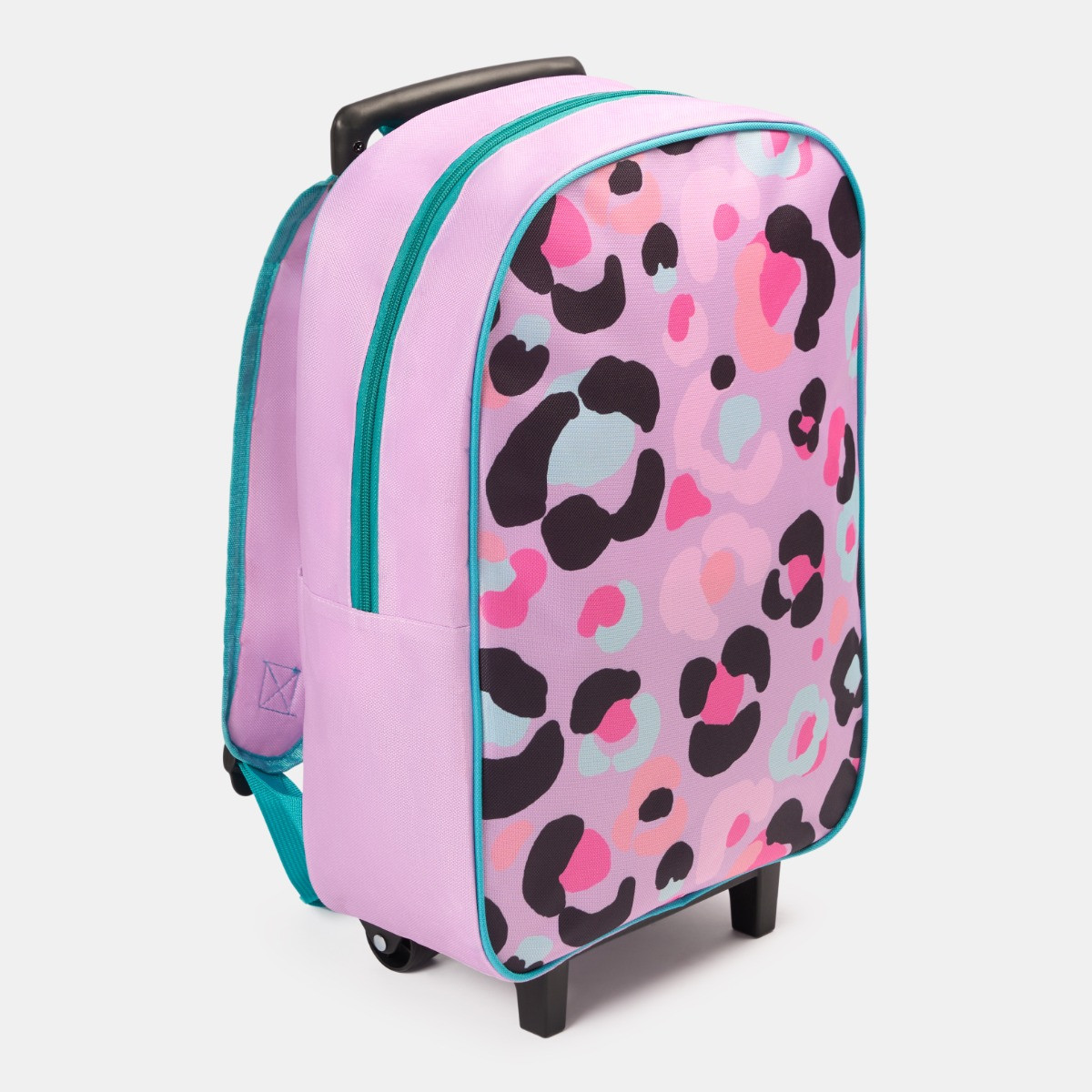 OHS Kids Leopard Print Trolley Backpack - Multi>