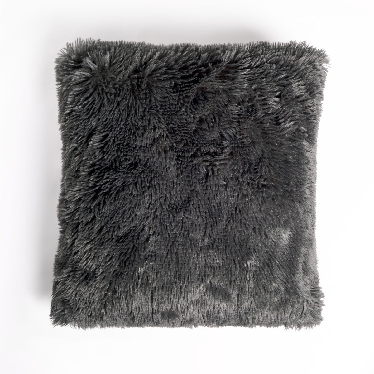 Sienna 4 Pack Fluffy Cushion Covers, Charcoal - 45 x 45cm>