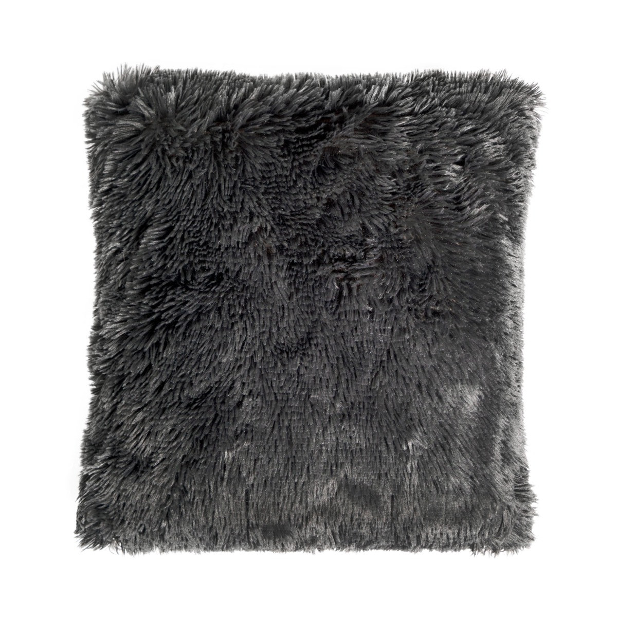 Sienna 4 Pack Fluffy Cushion Covers, Charcoal - 45 x 45cm>
