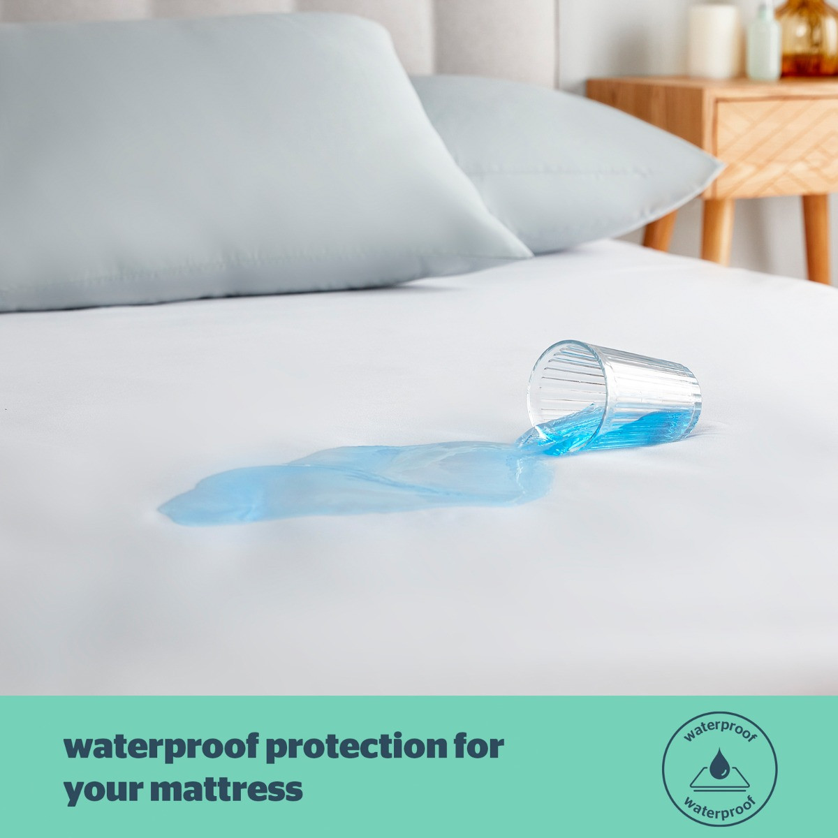 Silentnight Waterproof Mattress Protector, White - Single>