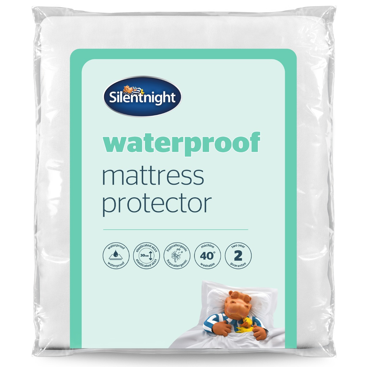 Silentnight Waterproof Mattress Protector, White - Single>