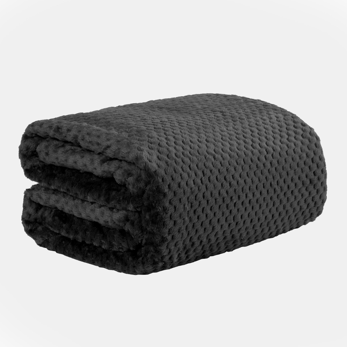 Dreamscene Waffle Mink Throw - Black>