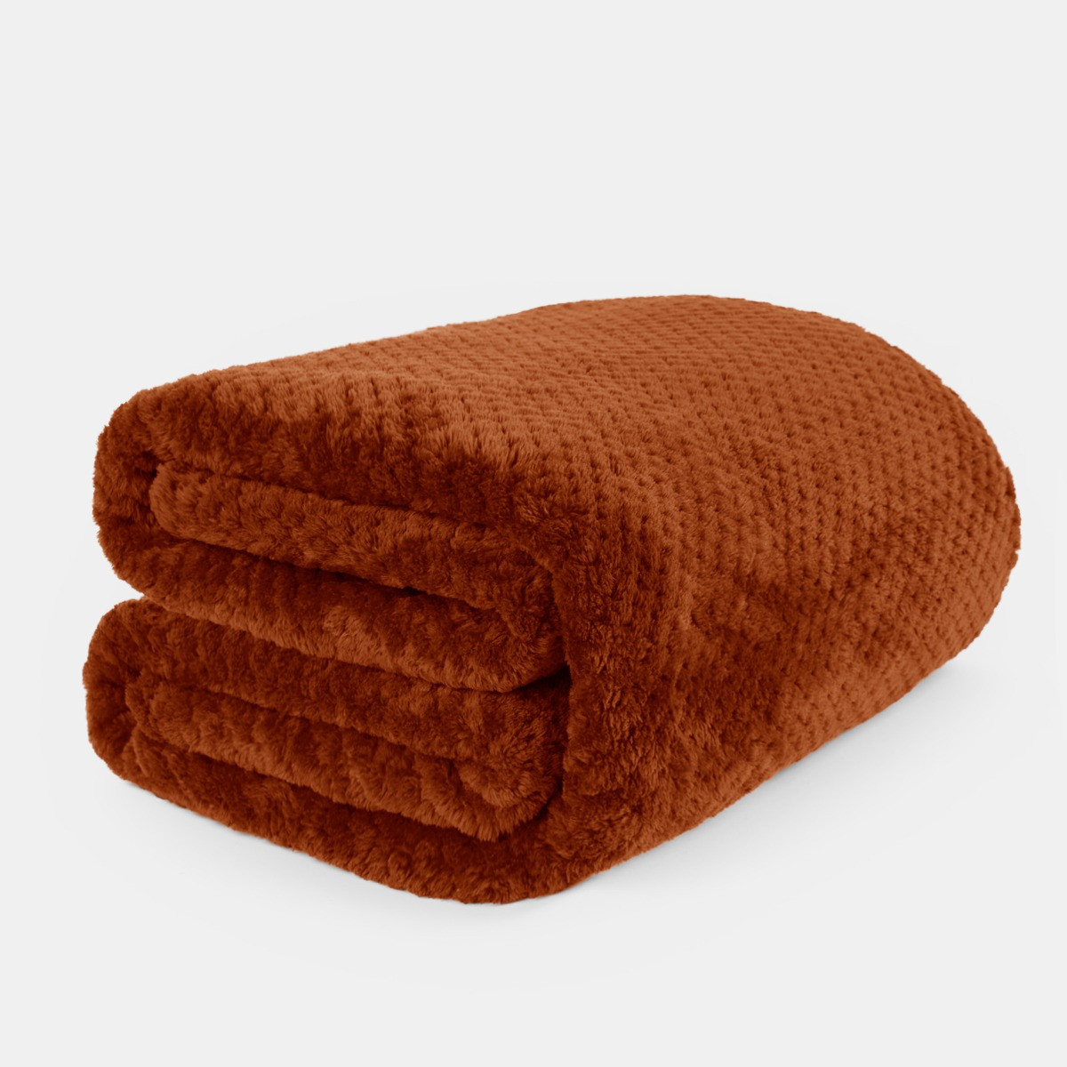 Dreamscene Waffle Mink Throw Burnt Orange 200 x 240cm