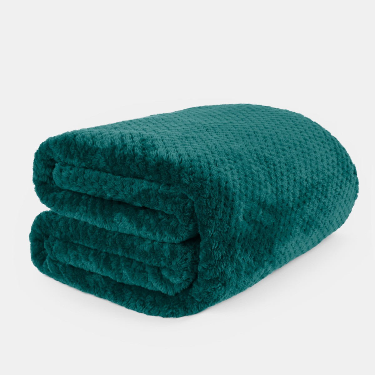 Dreamscene Waffle Mink Throw, Teal - 150 x 200cm>