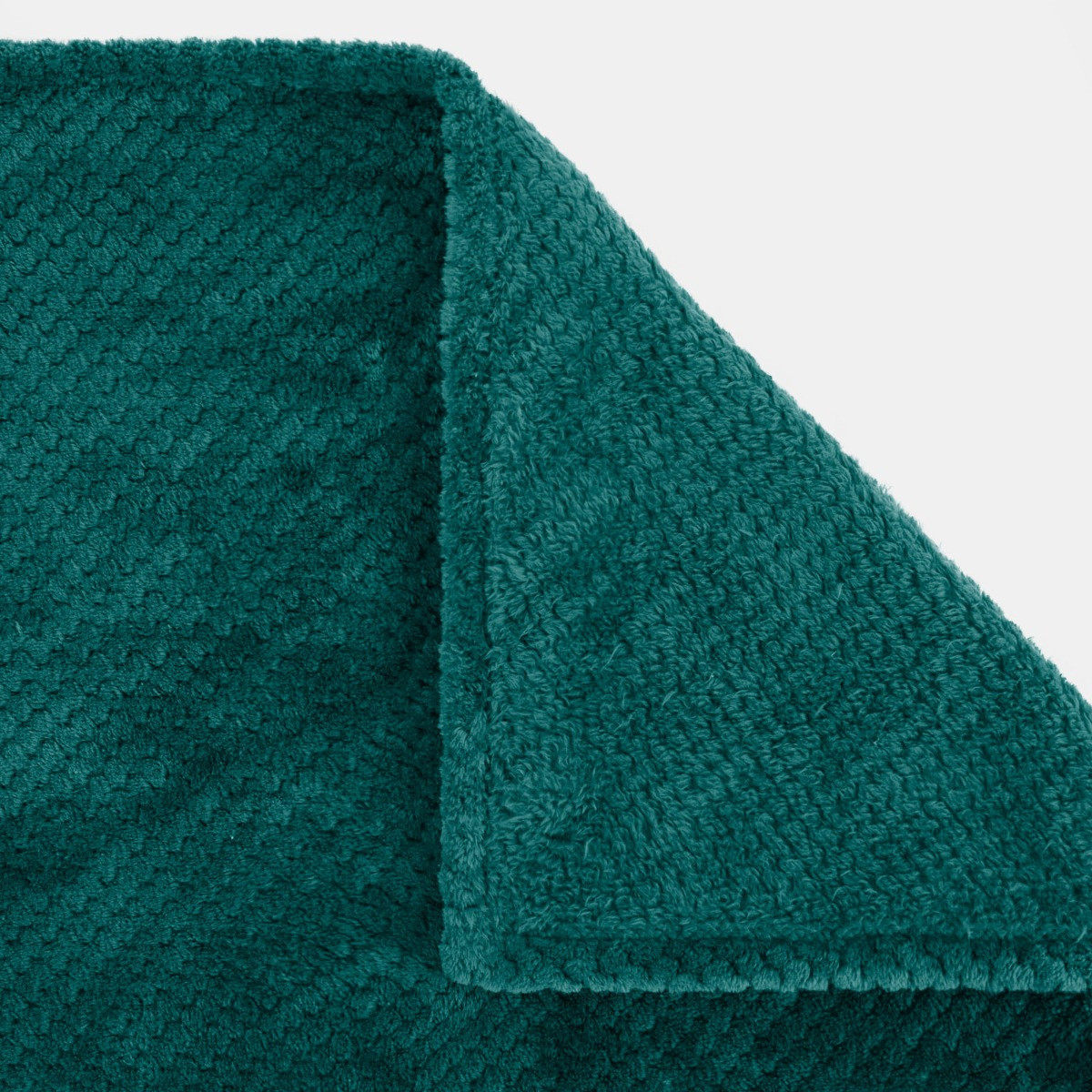 Dreamscene Waffle Mink Throw, Teal - 150 x 200cm>