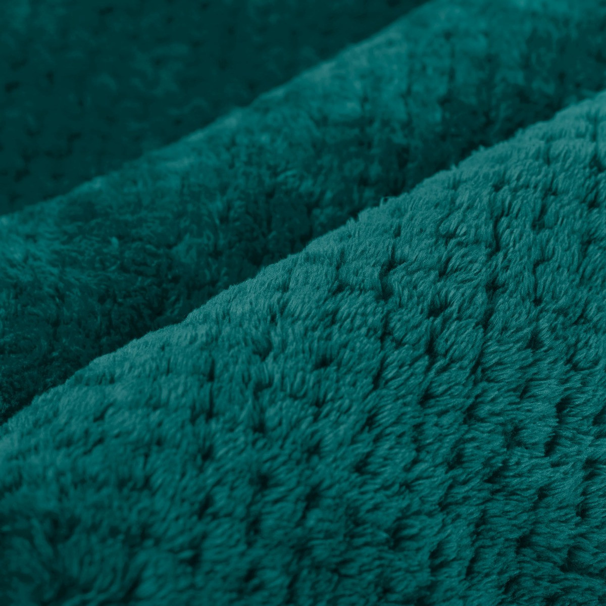 Dreamscene Waffle Mink Throw, Teal - 150 x 200cm>