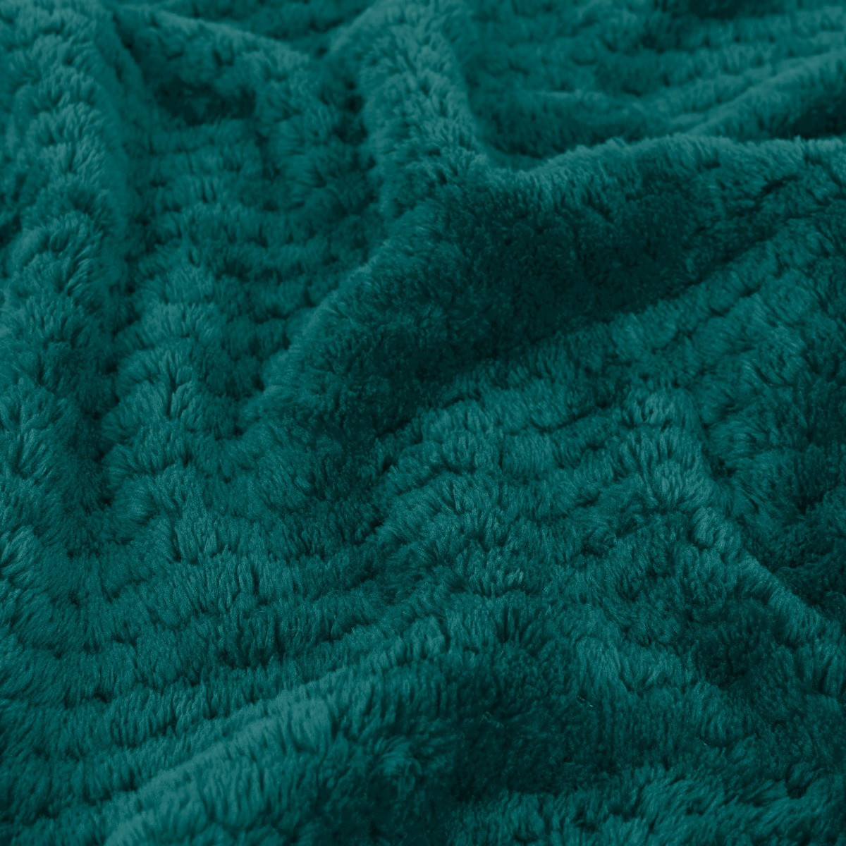 Dreamscene Waffle Mink Throw, Teal - 150 x 200cm>