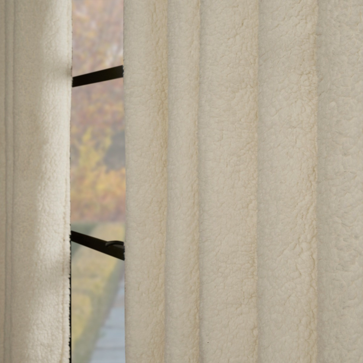 OHS Teddy Thermal Curtains - Cream>