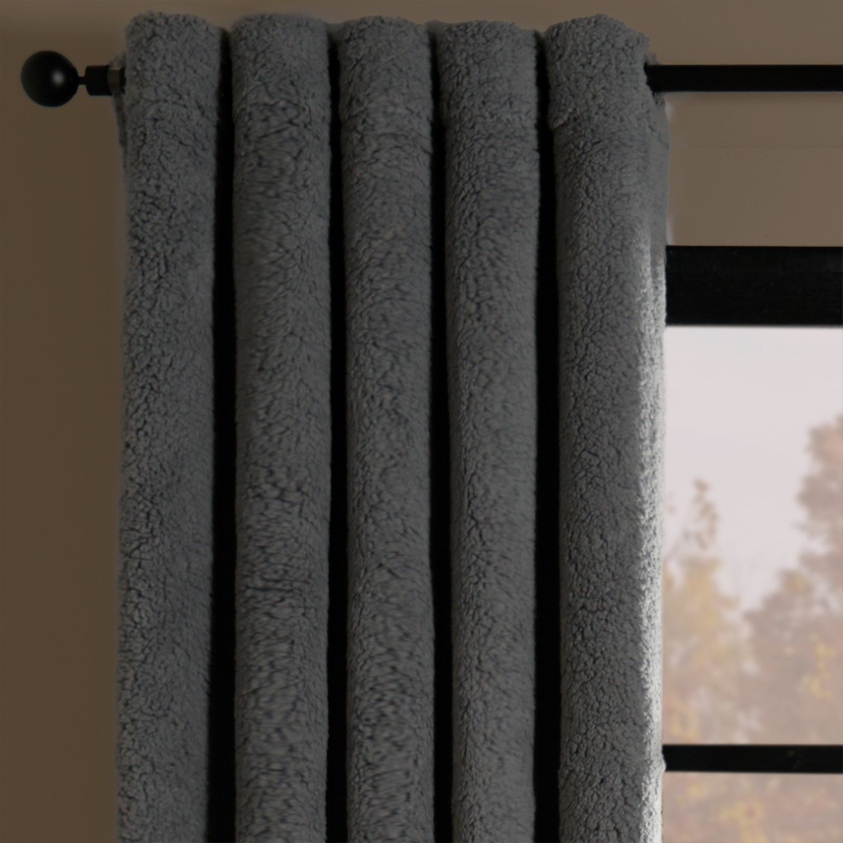 OHS Teddy Thermal Curtains - Grey>