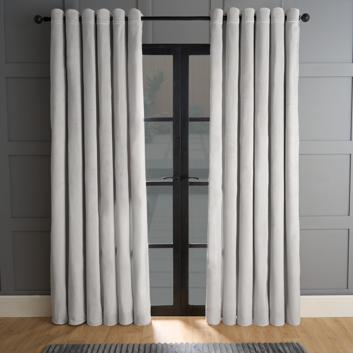 OHS Thermal Velvet Curtains -  Silver>