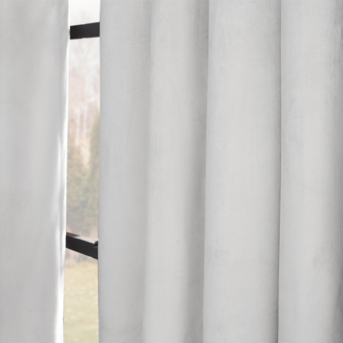 OHS Thermal Velvet Curtains -  Silver>