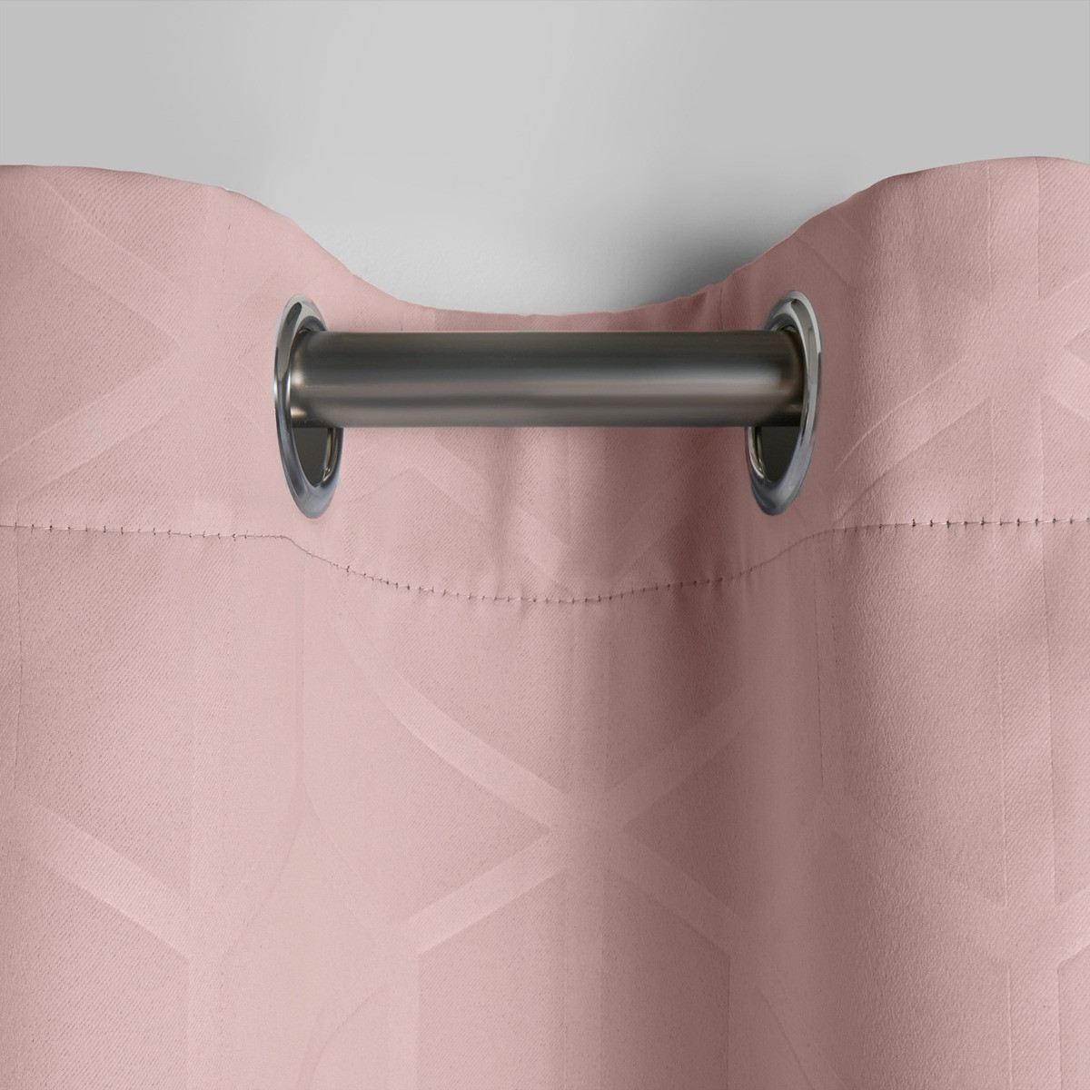 OHS Eyelet Geo Embossed Blackout Curtains, Blush - 66 x 54" >