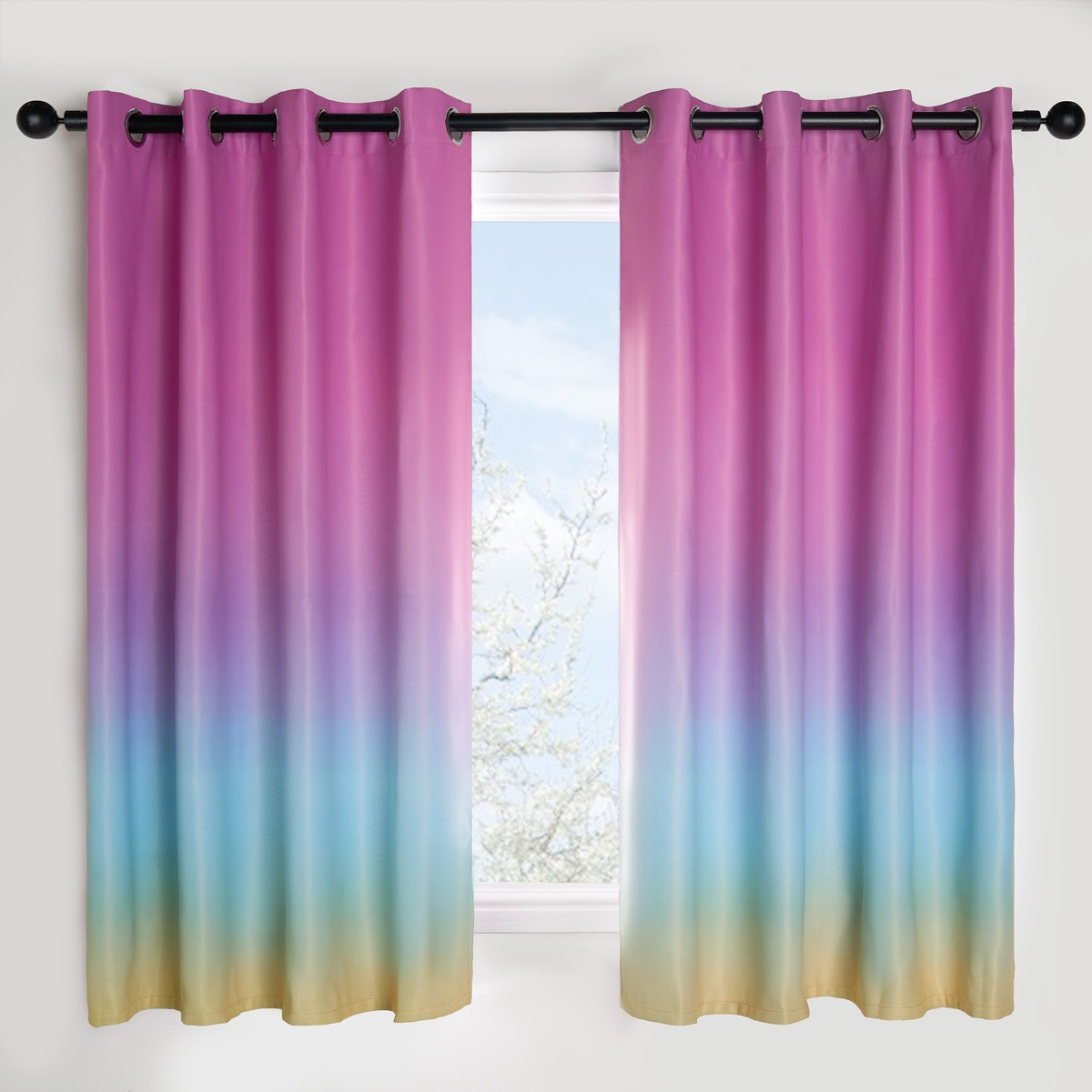 OHS Kids Ombre Blackout Curtains - Multi >