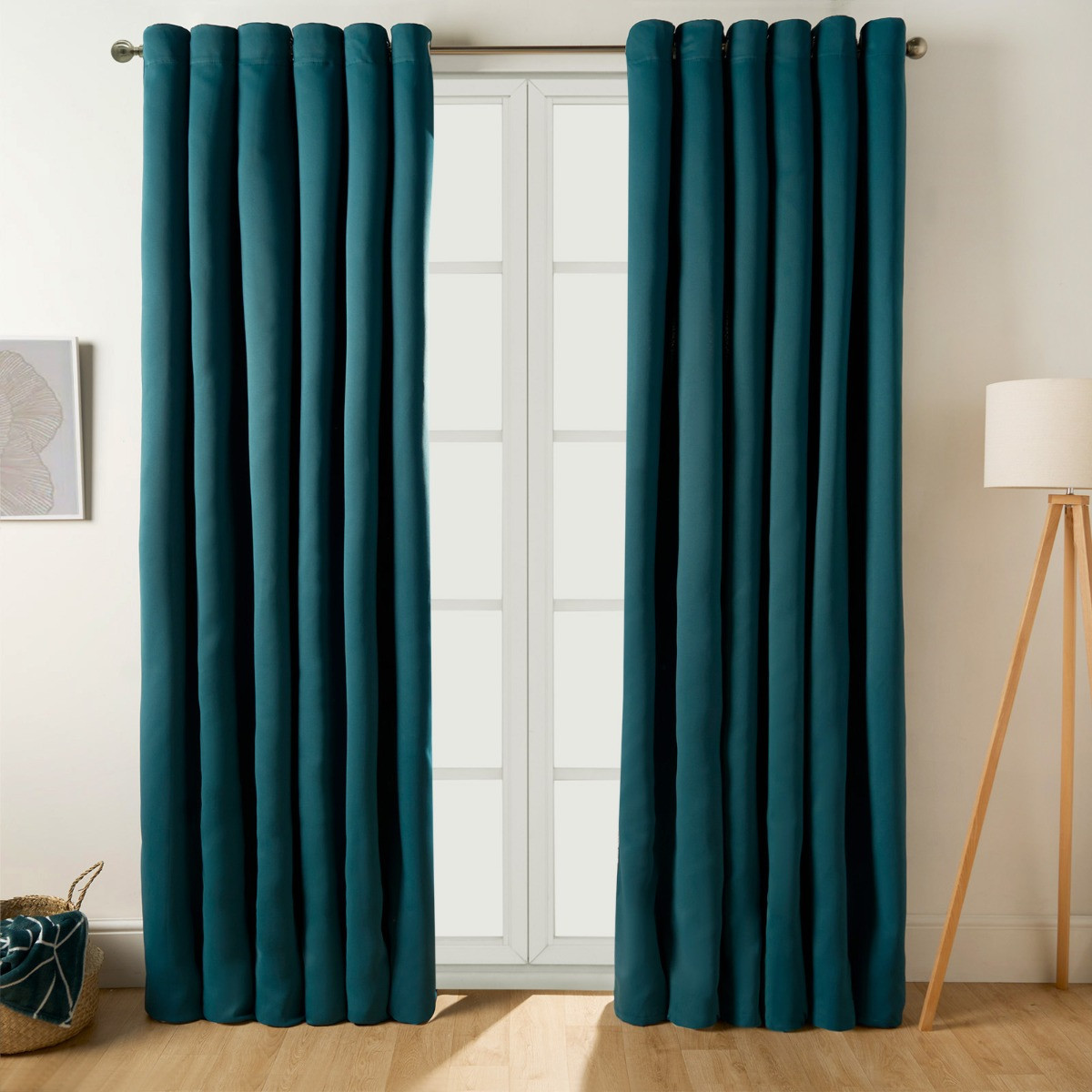 Dreamscene Eyelet Blackout Curtains - Teal>