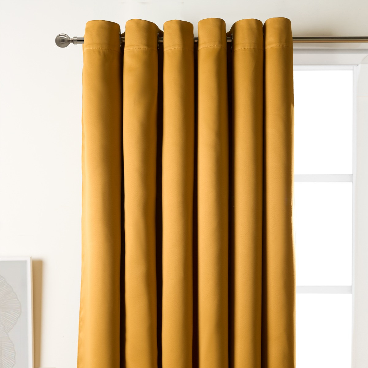 Dreamscene Eyelet Blackout Curtains - Ochre>