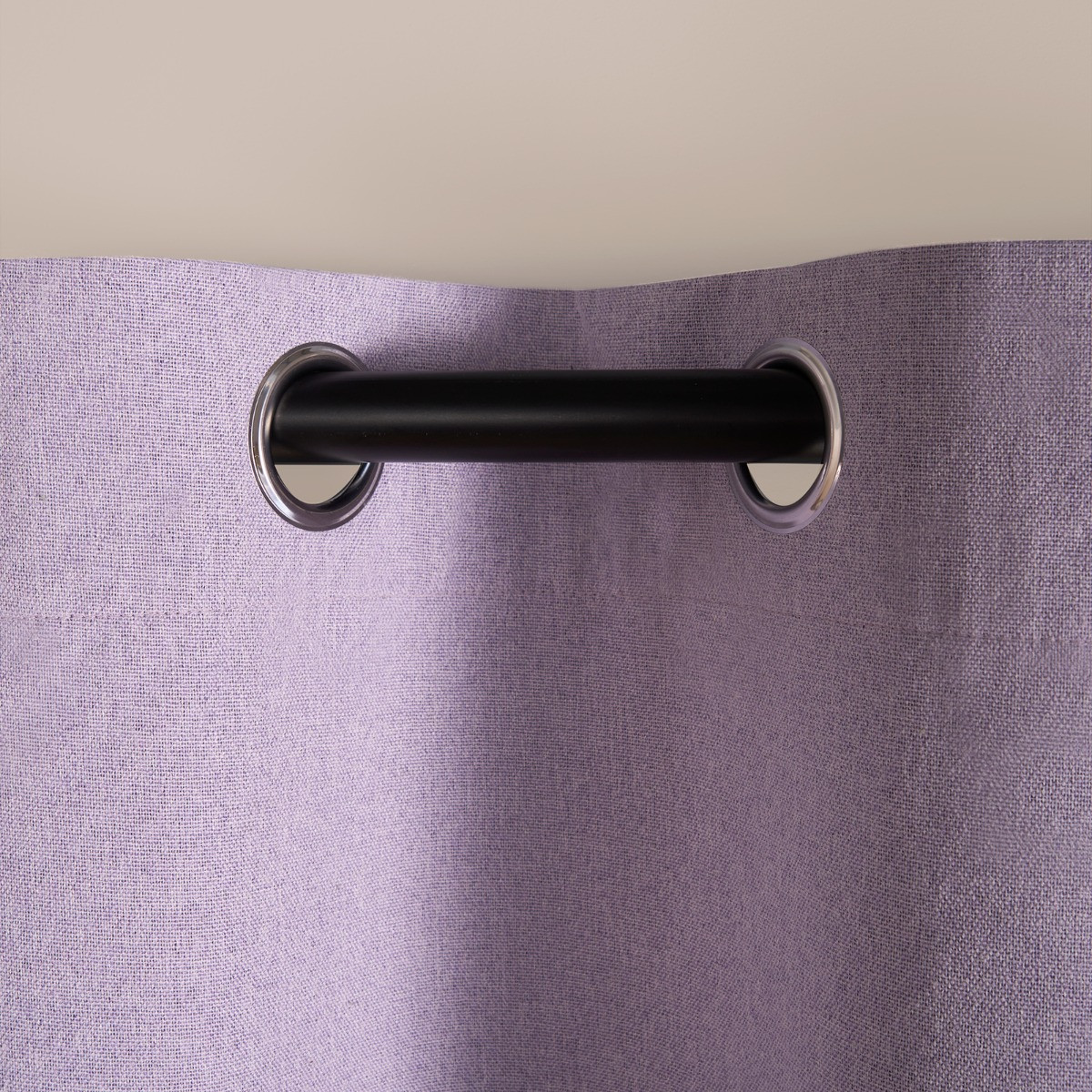 OHS Woven Texture Eyelet Ultra Blackout Curtains - Lavender>