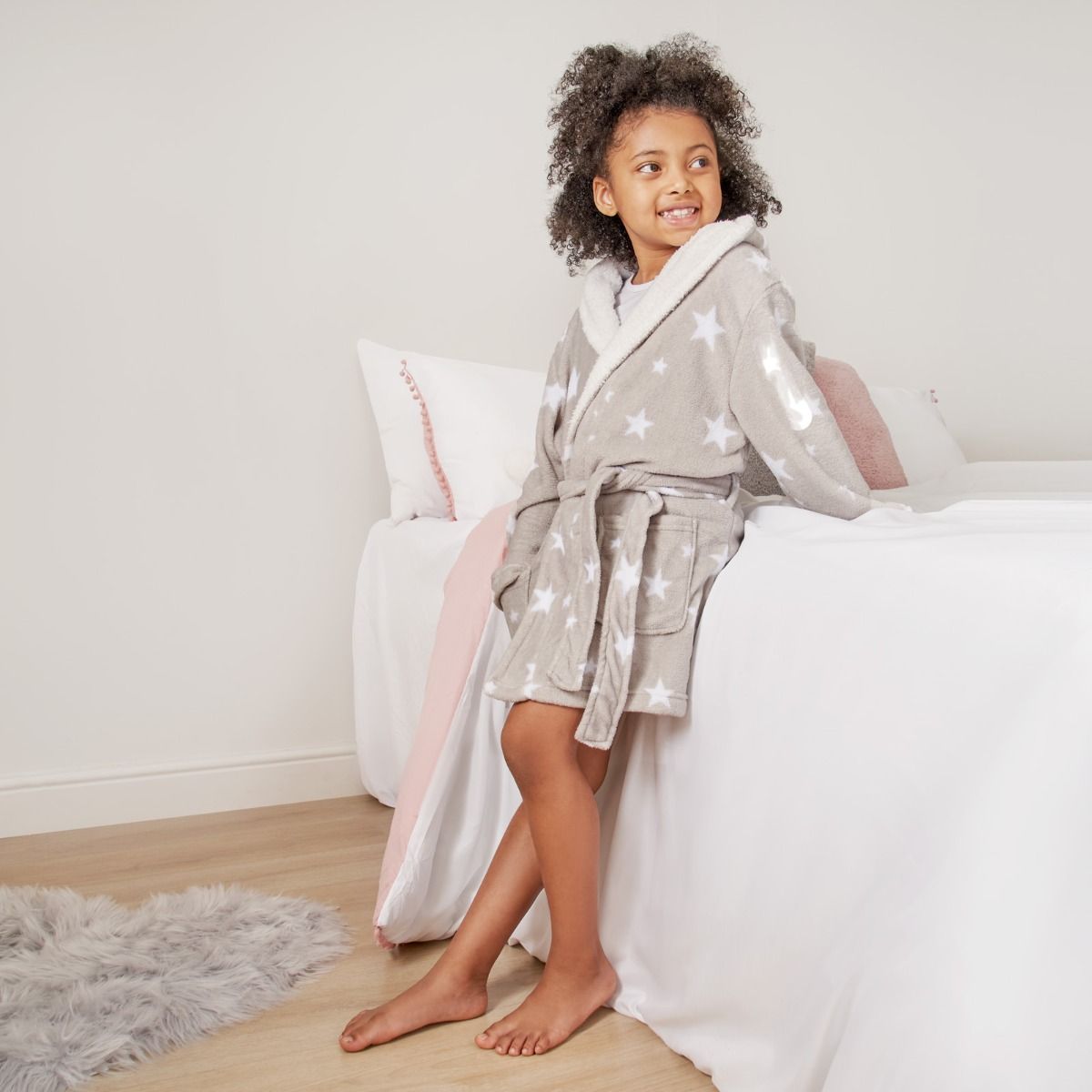 Kids fleece dressing gown hotsell