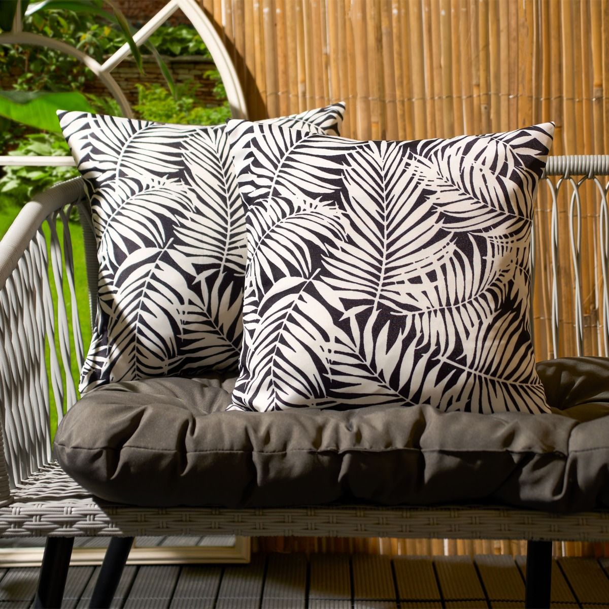 Black white outdoor pillow sale